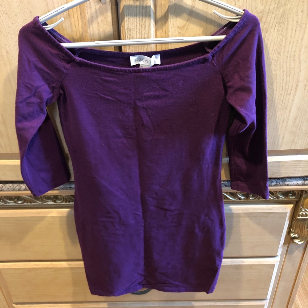 Purple body-con dress